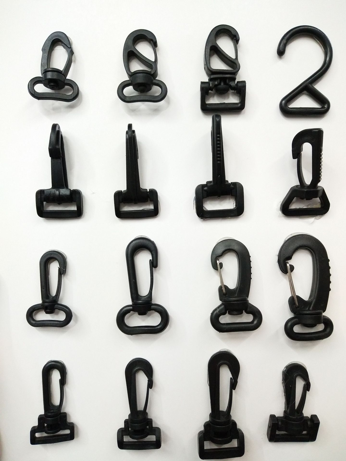 2.5cm塑料旋轉鉤箱包配件掛鉤織帶塑料鉤子狗鉤寵物鉤pom1.5C