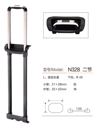 【廠家供應外鐵內鋁箱包配件拉桿、槍色內管拉桿、拉桿】價格,廠家,圖片,其他箱包服裝配件,溫州市誠達箱包配件廠-